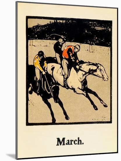 The Month of March, from 'An Almanac of Twelve Sports', with Words by Rudyard Kipling, First Publis-William Nicholson-Mounted Giclee Print