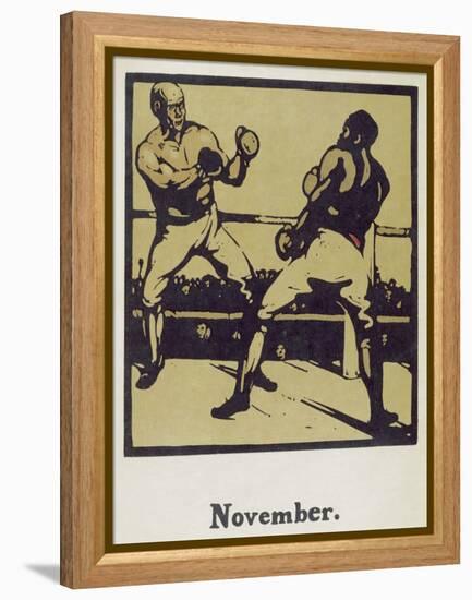 The Month of November, from 'An Almanac of Twelve Sports', with Words by Rudyard Kipling, First Pub-William Nicholson-Framed Premier Image Canvas