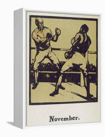 The Month of November, from 'An Almanac of Twelve Sports', with Words by Rudyard Kipling, First Pub-William Nicholson-Framed Premier Image Canvas