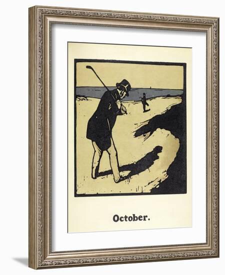 The Month of October, from 'An Almanac of Twelve Sports', with Words by Rudyard Kipling, First Publ-William Nicholson-Framed Giclee Print