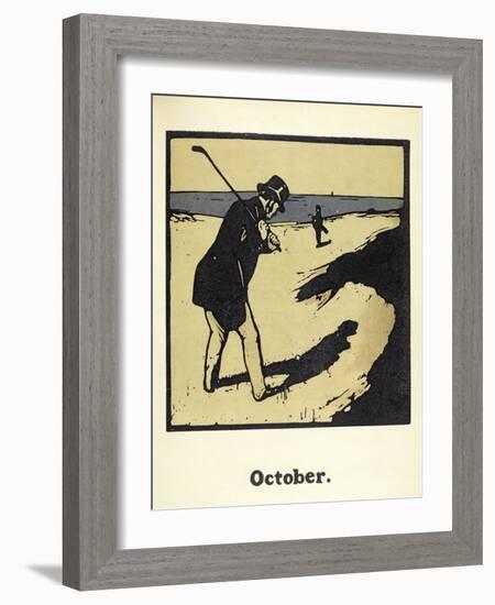 The Month of October, from 'An Almanac of Twelve Sports', with Words by Rudyard Kipling, First Publ-William Nicholson-Framed Giclee Print