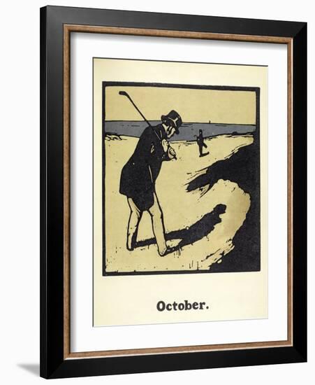 The Month of October, from 'An Almanac of Twelve Sports', with Words by Rudyard Kipling, First Publ-William Nicholson-Framed Giclee Print
