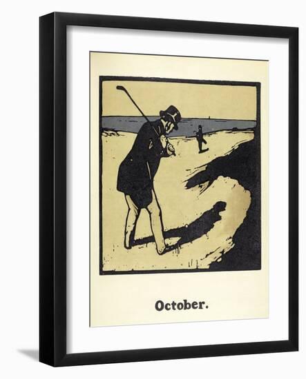 The Month of October, from 'An Almanac of Twelve Sports', with Words by Rudyard Kipling, First Publ-William Nicholson-Framed Giclee Print