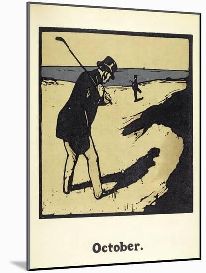 The Month of October, from 'An Almanac of Twelve Sports', with Words by Rudyard Kipling, First Publ-William Nicholson-Mounted Giclee Print