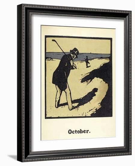 The Month of October, from 'An Almanac of Twelve Sports', with Words by Rudyard Kipling, First Publ-William Nicholson-Framed Giclee Print