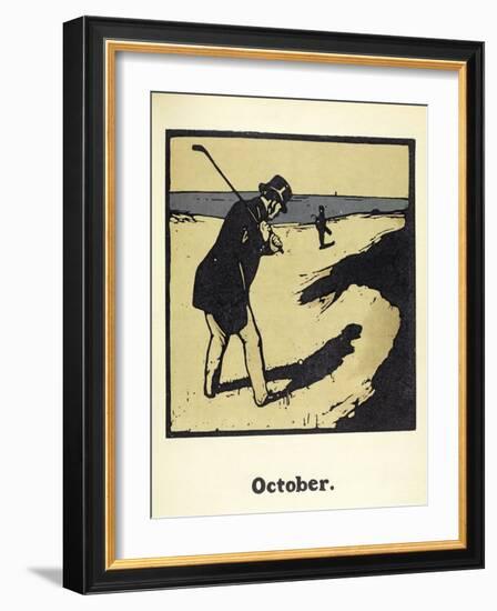 The Month of October, from 'An Almanac of Twelve Sports', with Words by Rudyard Kipling, First Publ-William Nicholson-Framed Giclee Print