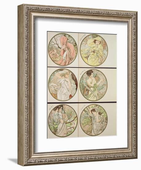 The Months, 1899-Alphonse Mucha-Framed Giclee Print