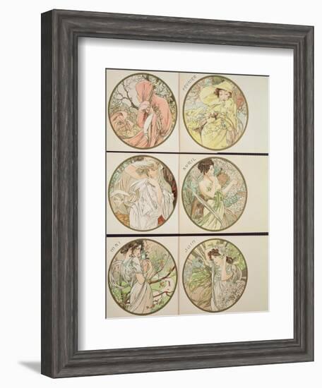 The Months, 1899-Alphonse Mucha-Framed Giclee Print