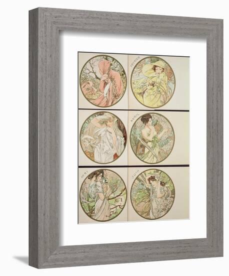 The Months, 1899-Alphonse Mucha-Framed Giclee Print