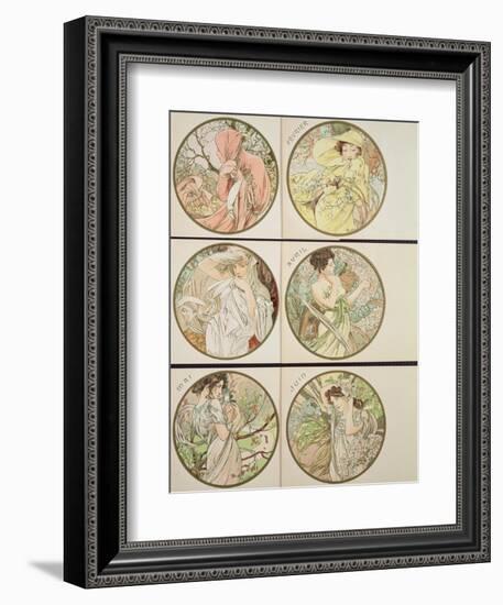 The Months, 1899-Alphonse Mucha-Framed Giclee Print