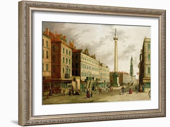 The Monument and Fish Street Hill, 1755-Canaletto-Framed Giclee Print