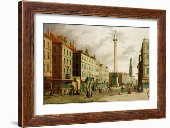 The Monument and Fish Street Hill, 1755-Canaletto-Framed Giclee Print