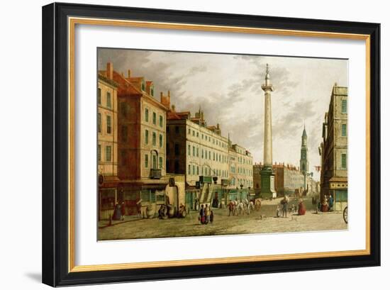 The Monument and Fish Street Hill, 1755-Canaletto-Framed Giclee Print