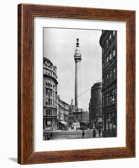 The Monument to the Great Fire, London, 1926-1927-McLeish-Framed Giclee Print