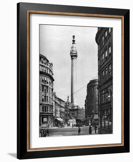 The Monument to the Great Fire, London, 1926-1927-McLeish-Framed Giclee Print