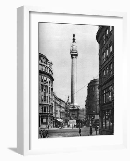 The Monument to the Great Fire, London, 1926-1927-McLeish-Framed Giclee Print