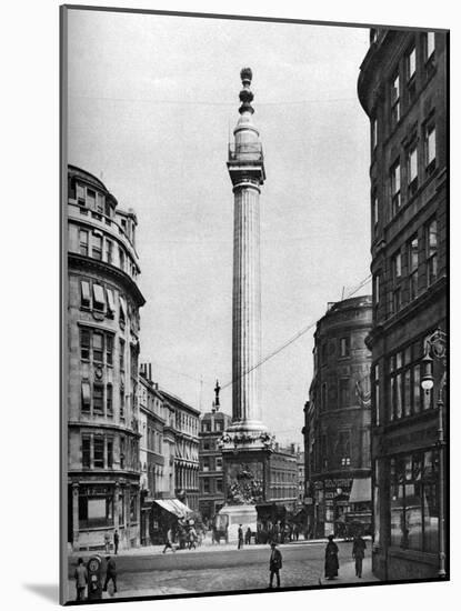 The Monument to the Great Fire, London, 1926-1927-McLeish-Mounted Giclee Print