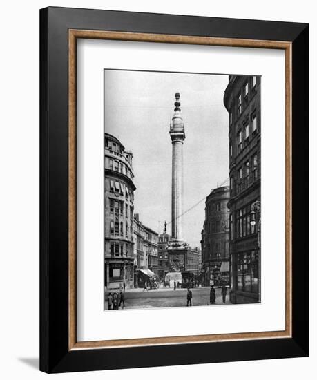 The Monument to the Great Fire, London, 1926-1927-McLeish-Framed Giclee Print