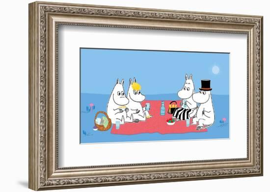 The Moomins Picnic-Tove Jansson-Framed Art Print