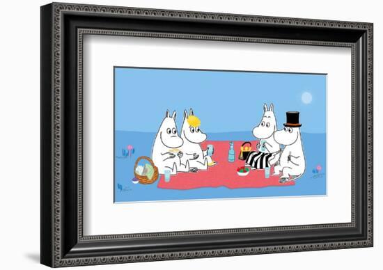 The Moomins Picnic-Tove Jansson-Framed Art Print