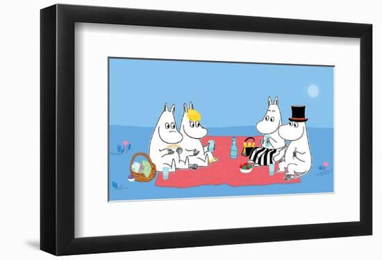 The Moomins Picnic-Tove Jansson-Framed Art Print