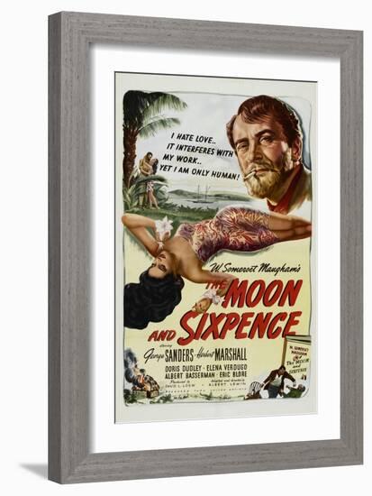 The Moon and Sixpence, Elena Verdugo, George Sanders, 1942-null-Framed Premium Giclee Print