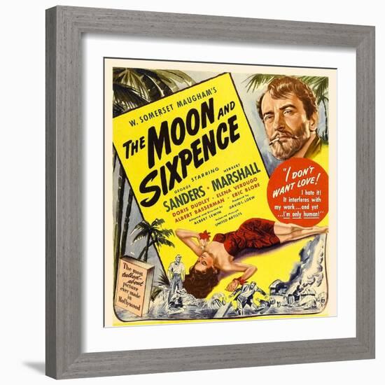 The Moon and Sixpence, Elena Verdugo, George Sanders on Window Card, 1942-null-Framed Photo