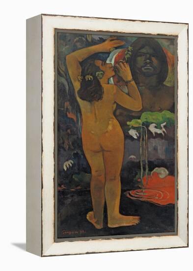 The Moon and the Earth, 1893 (Oil on Burlap)-Paul Gauguin-Framed Premier Image Canvas