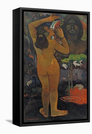 The Moon and the Earth, 1893 (Oil on Burlap)-Paul Gauguin-Framed Premier Image Canvas