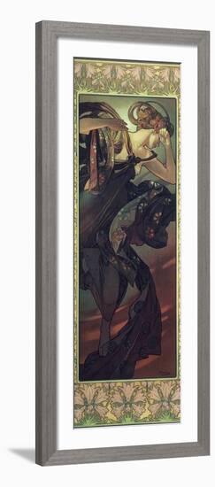 The Moon and the Stars: Evening Star, 1902-Alphonse Mucha-Framed Giclee Print