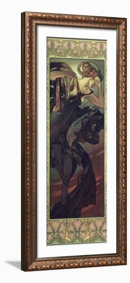 The Moon and the Stars: Evening Star, 1902-Alphonse Mucha-Framed Giclee Print