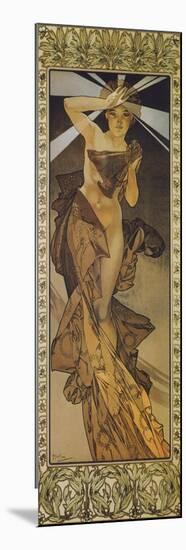 The Moon and the Stars: Morning Star, 1902 (Version B)-Alphonse Mucha-Mounted Giclee Print