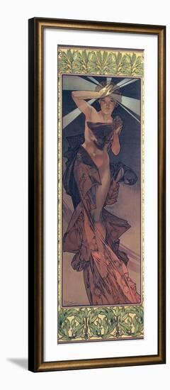 The Moon and the Stars: Morning Star, 1902-Alphonse Mucha-Framed Giclee Print