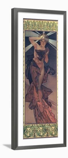 The Moon and the Stars: Morning Star, 1902-Alphonse Mucha-Framed Giclee Print