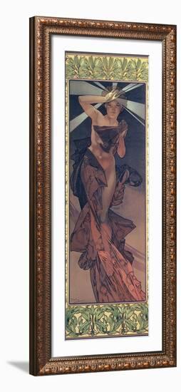The Moon and the Stars: Morning Star, 1902-Alphonse Mucha-Framed Giclee Print
