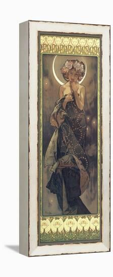 The Moon and the Stars: The Moon, 1902-Alphonse Mucha-Framed Premier Image Canvas