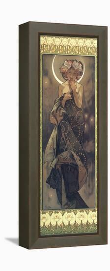 The Moon and the Stars: The Moon, 1902-Alphonse Mucha-Framed Premier Image Canvas