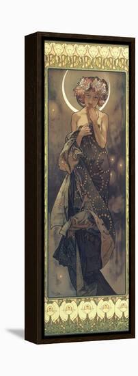 The Moon and the Stars: The Moon, 1902-Alphonse Mucha-Framed Premier Image Canvas