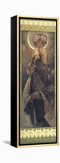 The Moon and the Stars: The Moon, 1902-Alphonse Mucha-Framed Premier Image Canvas