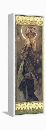 The Moon and the Stars: The Moon, 1902-Alphonse Mucha-Framed Premier Image Canvas