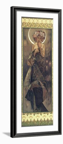 The Moon and the Stars: The Moon, 1902-Alphonse Mucha-Framed Giclee Print