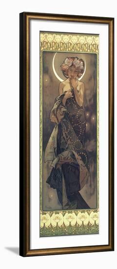 The Moon and the Stars: The Moon, 1902-Alphonse Mucha-Framed Giclee Print