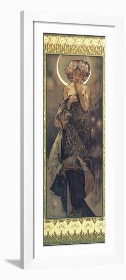 The Moon and the Stars: The Moon, 1902-Alphonse Mucha-Framed Giclee Print