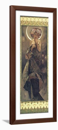 The Moon and the Stars: The Moon, 1902-Alphonse Mucha-Framed Giclee Print
