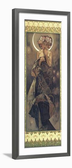 The Moon and the Stars: The Moon, 1902-Alphonse Mucha-Framed Giclee Print