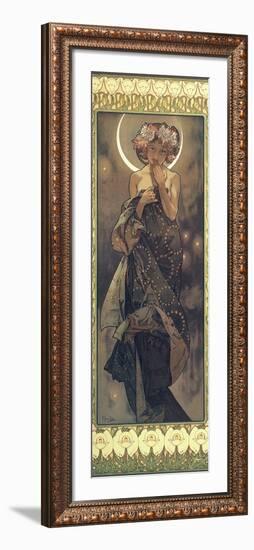 The Moon and the Stars: The Moon, 1902-Alphonse Mucha-Framed Giclee Print