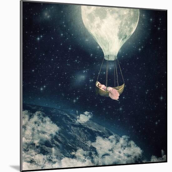 The Moon Carries Me Away-Paula Belle Flores-Mounted Art Print
