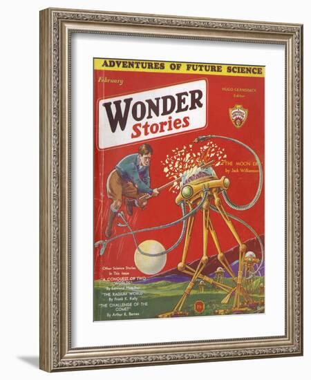 The Moon Era-Frank R Paul-Framed Art Print