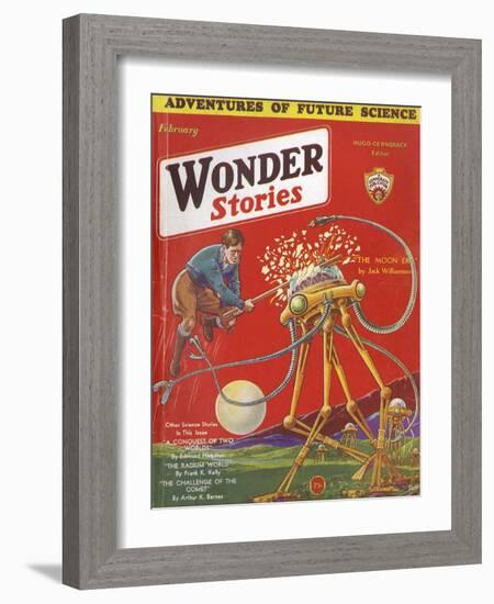 The Moon Era-Frank R Paul-Framed Art Print