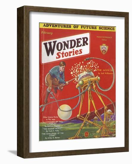 The Moon Era-Frank R Paul-Framed Art Print